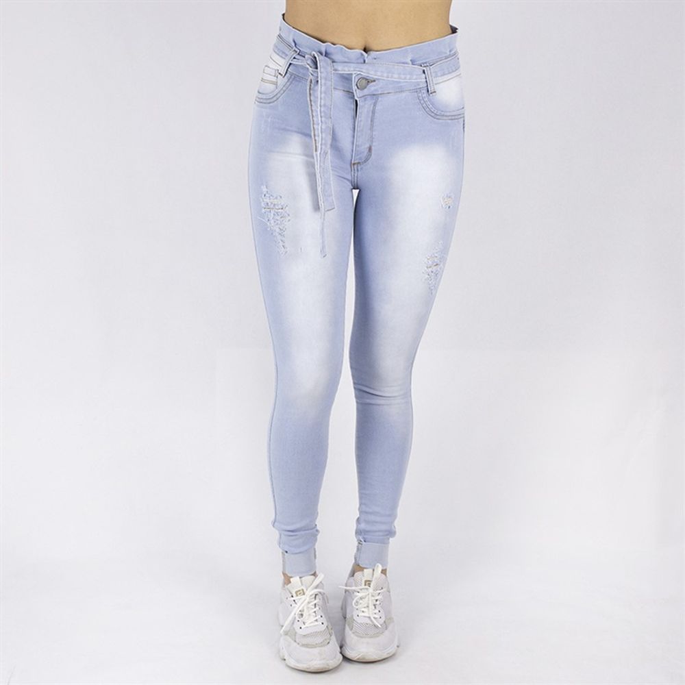 calça jeans delave feminina