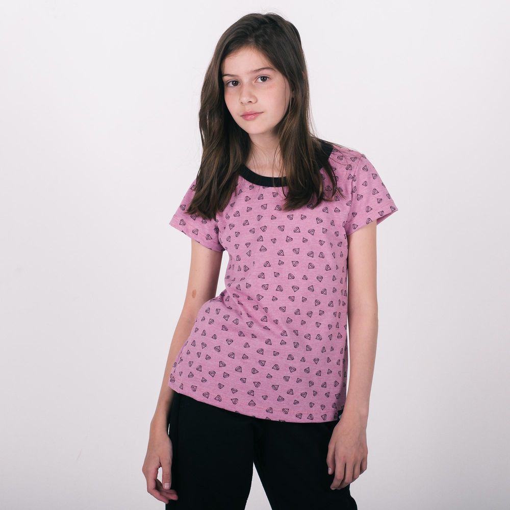Camiseta juvenil anjuss printed Rosa 08