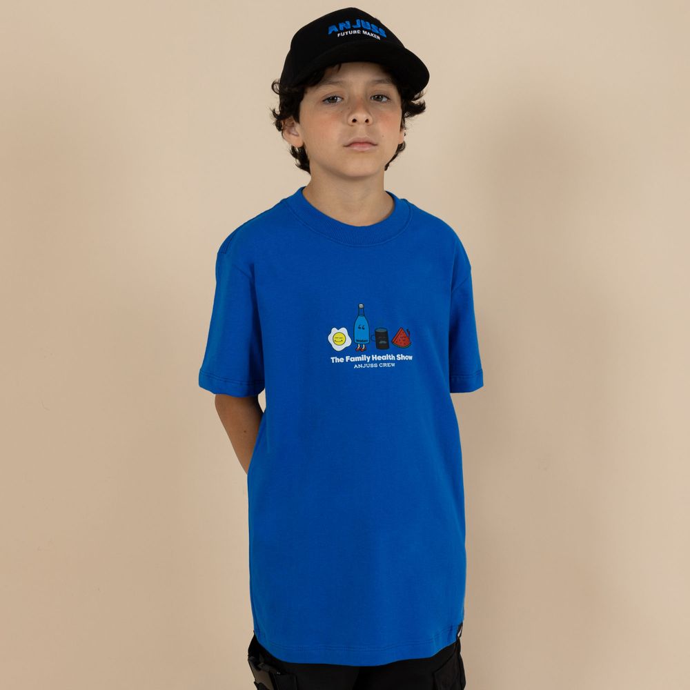 Camiseta juvenil anjuss health Azul 12